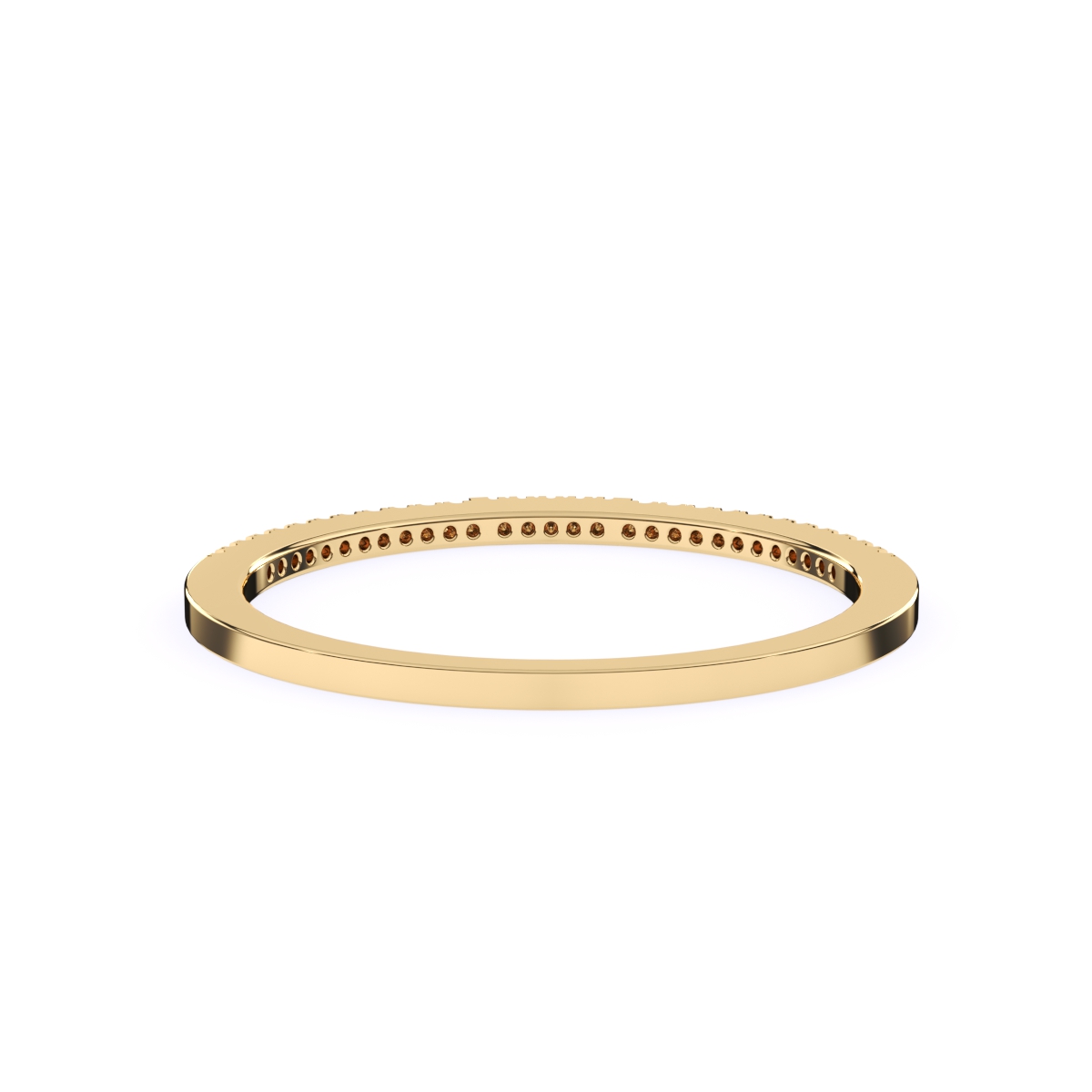 Stackable Half Eternity Diamond Wedding Band